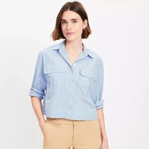 Light Blue and White Striped Button-Down from LOFT